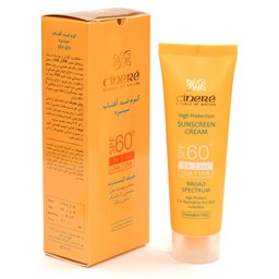 تصویر کرم ضد آفتاب بدون رنگ سینره مخصوص پوست معمولی تا خشک SPF60