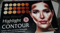 نمایش جزئیات برای پالت کانتور 18 رنگ کیس بیوتی kiss beauty تصویر پالت کانتور 18 رنگ کیس بیوتی kiss beauty