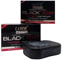 نمایش جزئیات برای صابون سیاه ذغال بامبو لیزر وایت LASER white تصویر صابون سیاه ذغال بامبو لیزر وایت LASER white