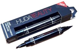 تصویر خط چشم و هاشور ابرو دو طرفه هدی بیوتی Huda Beauty