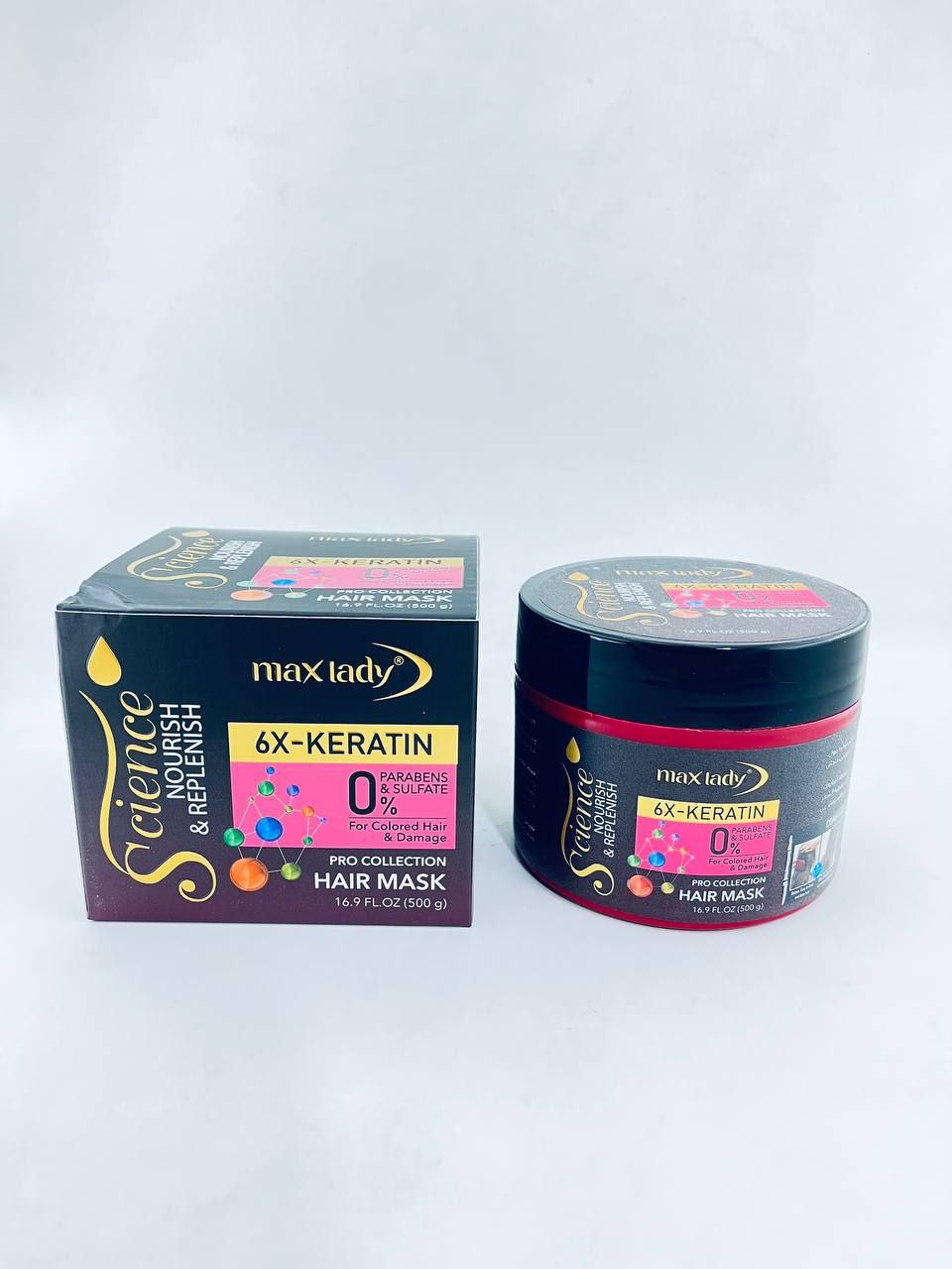 تصویر ماسک مو کراتین بدون سولفات مکس لیدی MAX LADY