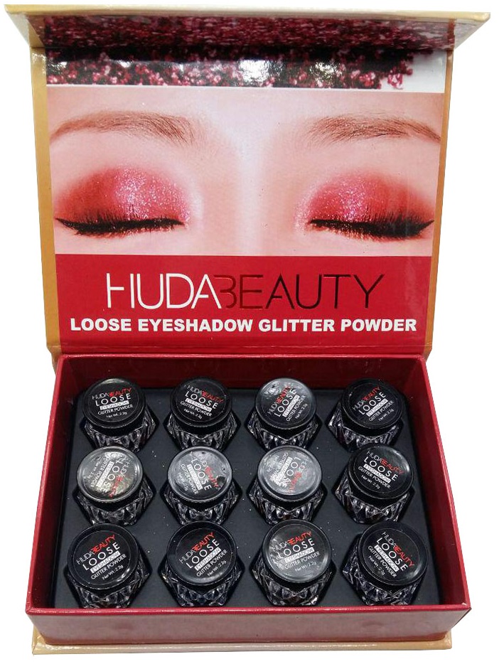 تصویر پودر گلیتری سایه چشم هدی بیوتی HudaBeauty