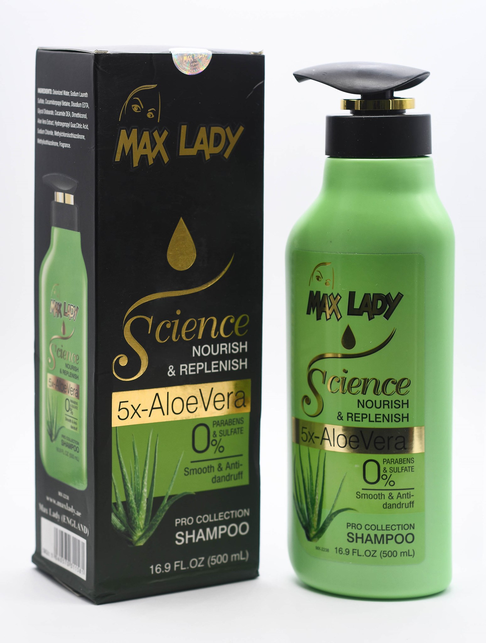 تصویر شامپو بدون سولفات آلوئه ورا مکس لیدی MAX LADY